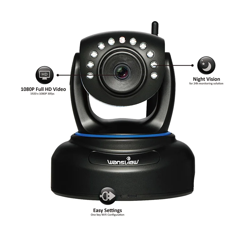 Wansview 1080p Indoor Home IP Camera WiFi Security ...