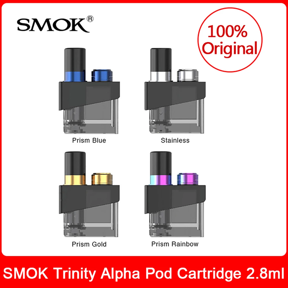 

Original SMOK Trinity Alpha Pod Cartridge 2.8ml with nord mesh coil for Electronic Cigarette trinity alpha pod system kit