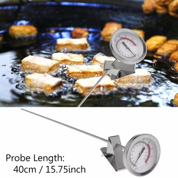 

Frying Oil Fryer Fries Fried Chicken Wings BBQ Grill Thermometer 40cm Long Probe S08 dropship