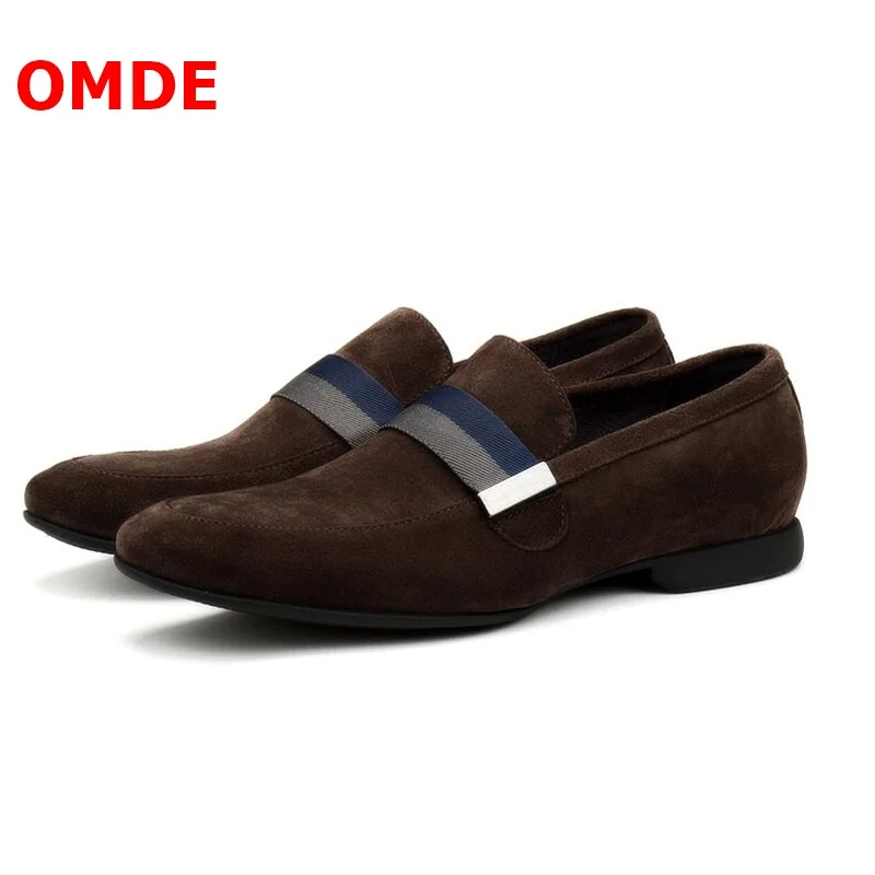 OMDE New Fashion Suede Men Loafers Handmade Slip On Men Shoes Leather Flats Breathable Casual Shoes Men's Smoking Slippers OMDE New Fashion Suede Men Loafers Handmade Slip On Men Shoes Leather Flats Breathable Casual Shoes Men's Smoking Slippers