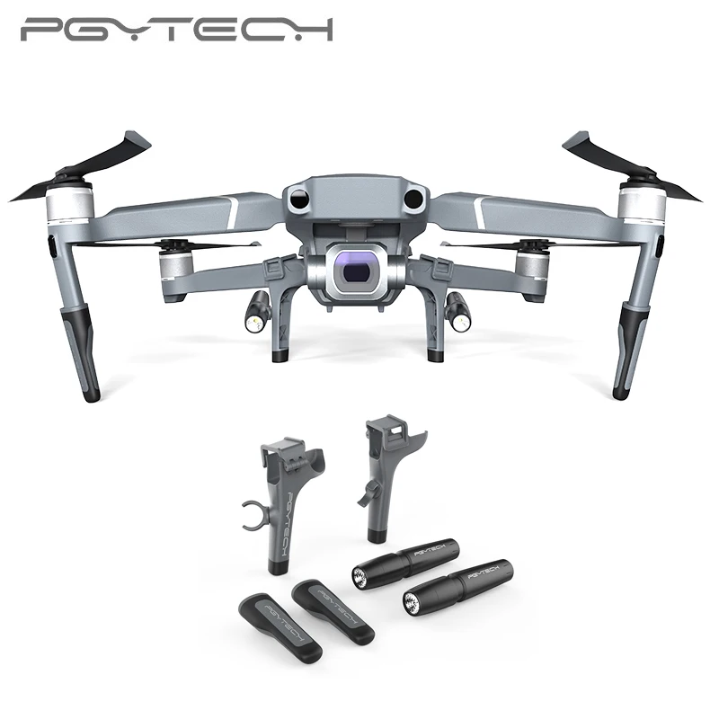 

PGYTECH Landing Gear for DJI Mavic 2 Pro Zoom Extended Leg Support Protector Extension LED Headlamp set For Mavic 2 Accessories