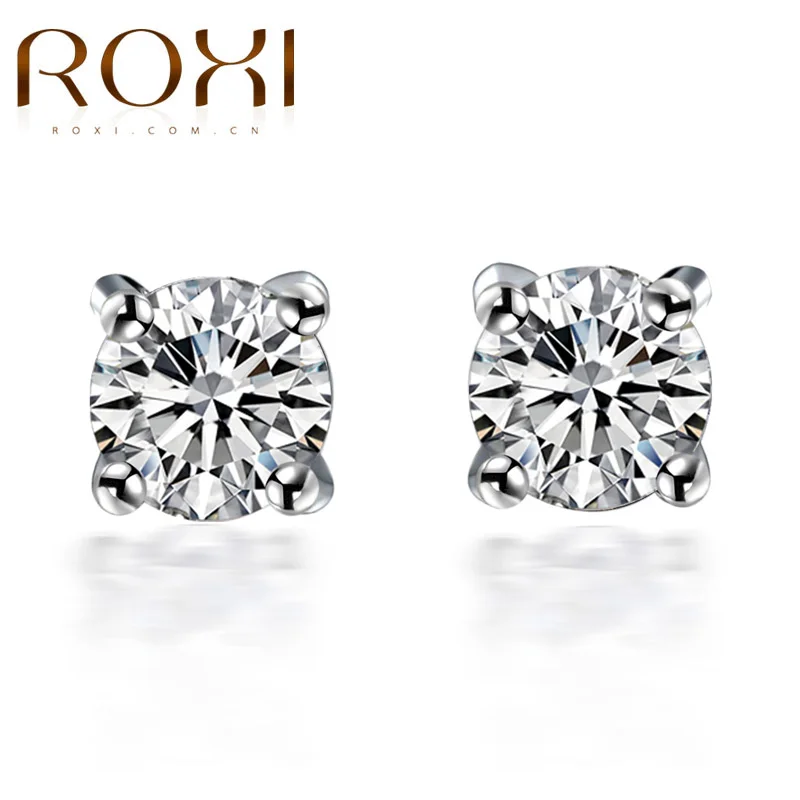 

ROXI Fashion Sparkling Zircon Stud Earrings Shinning Square Crystals Jewelry Accessories Hot Sale For Party Engagement Earrings