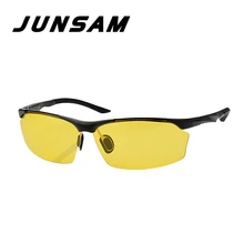 JUNSAM Sport Polarized Goggle Men Car Driving Night Vision Yellow Lens Sunglasses Luxury Women Brand Design Sun Glasses JSP3121