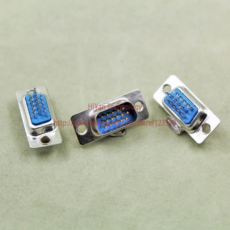 

(10pcs/lot) DB15 3Rows Parallel Port 15 Pin D Sub Male 15 Way Wire Solder Connector DB15 Socket Plug VGA Adapter