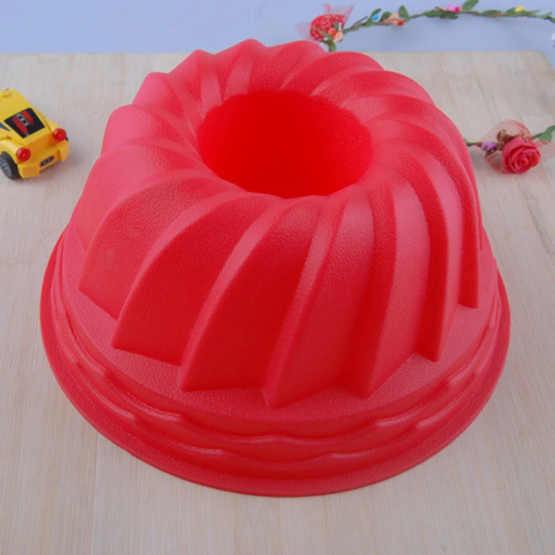 JX-LCLYL 1pc Swirl Bundt Cake Pan Chocolate Pastry Silicone Mold Bakeware Tray Mould Tool