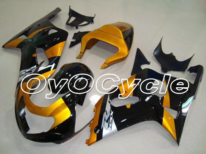 

For 01-03 Suzuki GSXR600 GSXR750 K1 K2 GSXR 600 750 Injection Motorcycle ABS Fairing Bodywork Kit 2001 2002 2003 Gold Black