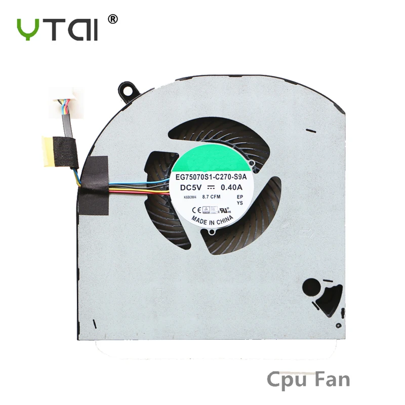 CPU Fan For Dell Alienware 15 R3 R4 CPU FAN EG75070S1-C270-S9A laptop cooling CPU Fan For Dell Alienware 15 R3 R4 CPU FAN EG75070S1-C270-S9A laptop cooling