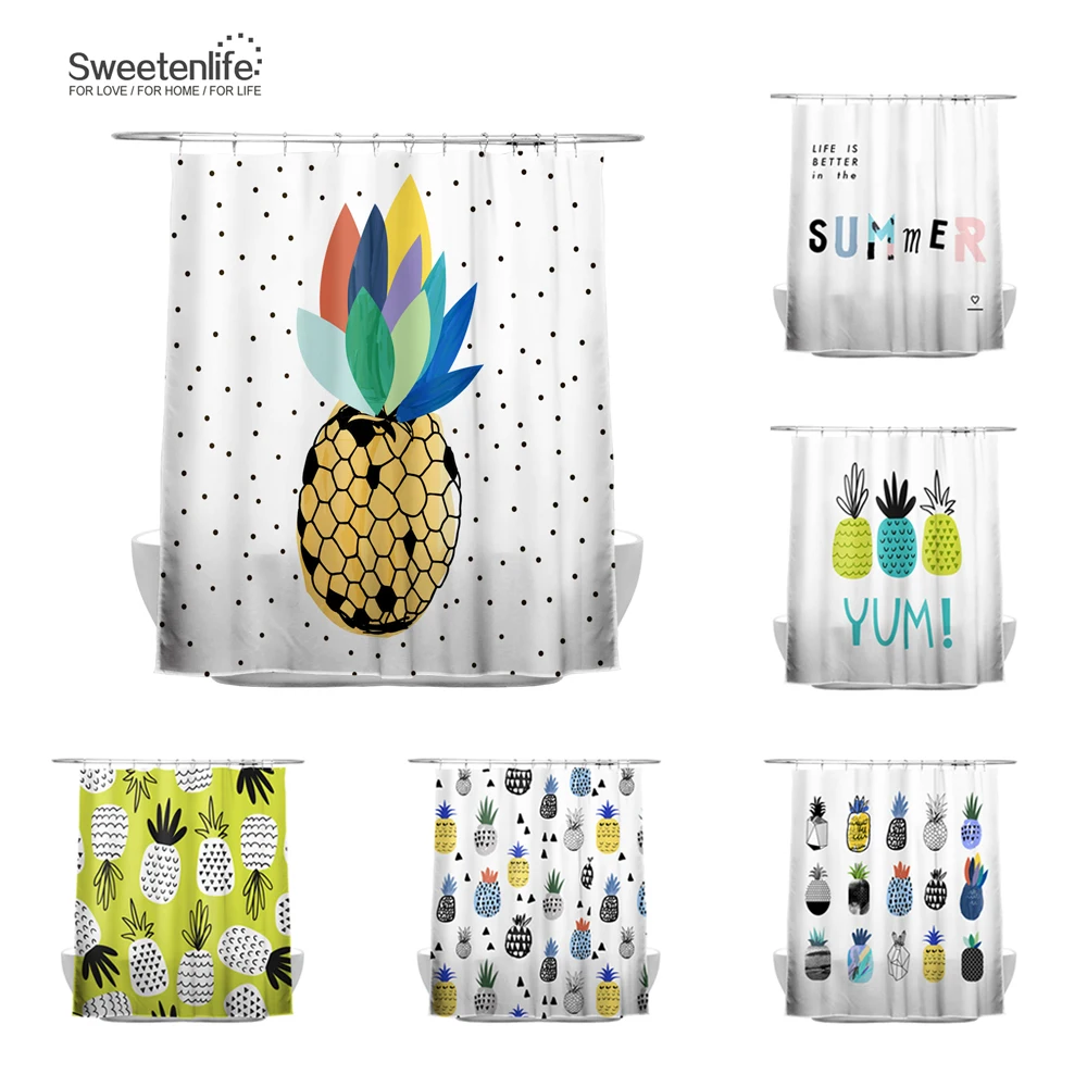 Водонепроницаемая занавеска для душа Sweetenlife 180x20 см из 100% полиэстера с