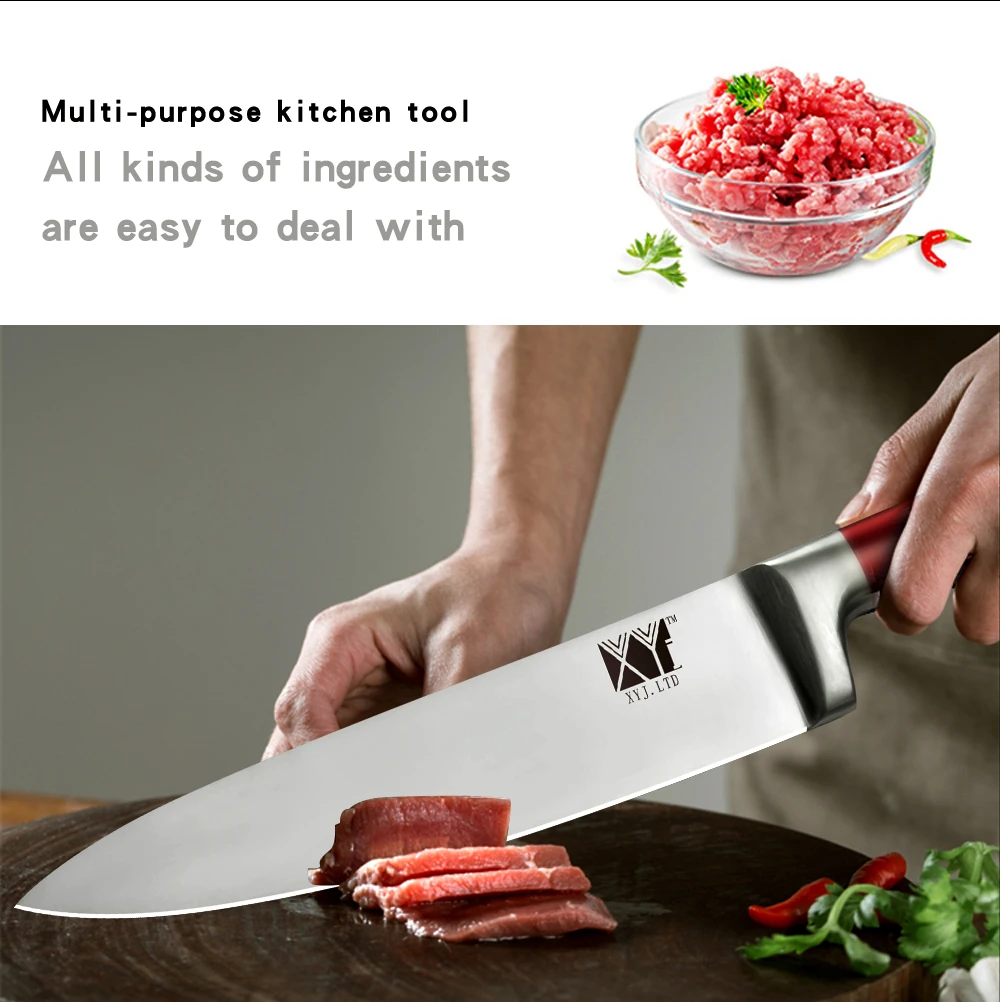 XYj кухонные ножи для очистки овощей утилита Santoku шеф-повара для нарезки хлеба ножи из нержавеющей стали Новое поступление кухонные инструменты аксессуары