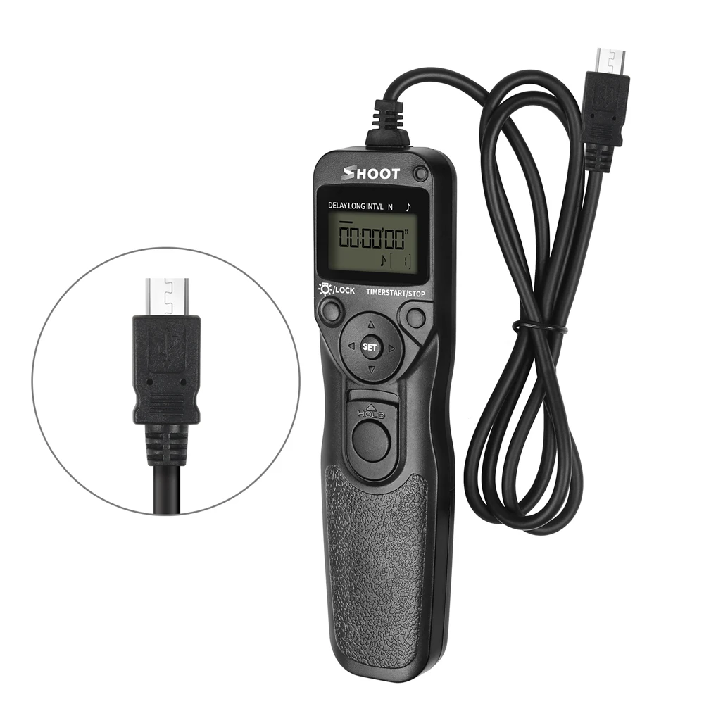 اطلاق النار RR-90 LCD الموقت مغلاق لجهاز التحكم عن بعد الإفراج عن فوجي فوجي فيلم X-T1 XT-20 XT20 X-M1 X-A1 X-E2 X-Q1 XM1 XE2 الرقمية Camer