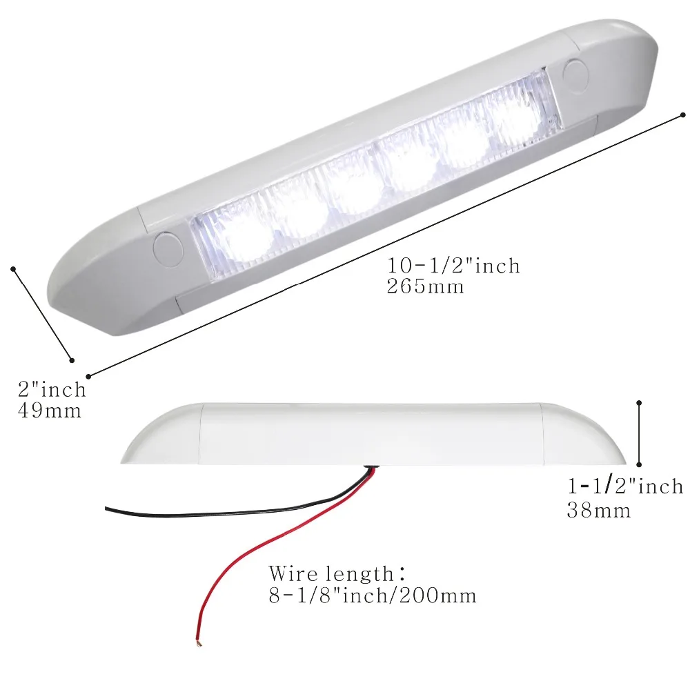 Iztoss 12 В 1,6 Вт RV автомобиля светодиодные Навес для транспорта свет бар открытый тент прожектор водостойкий для rv корабль (белый)