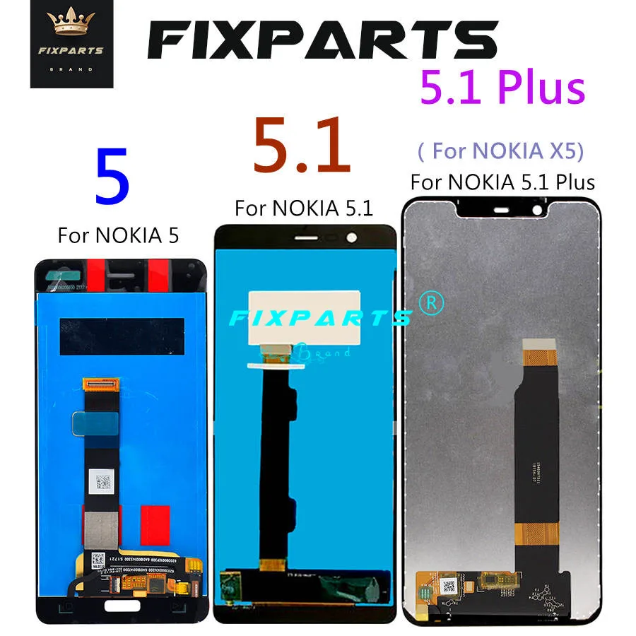 For Nokia 5.1 LCD Display Touch Screen Digitizer TA 1024 1027 1044 1053 1008 1030 1109 For Nokia 5 5.1 Plus LCD X5 Screen