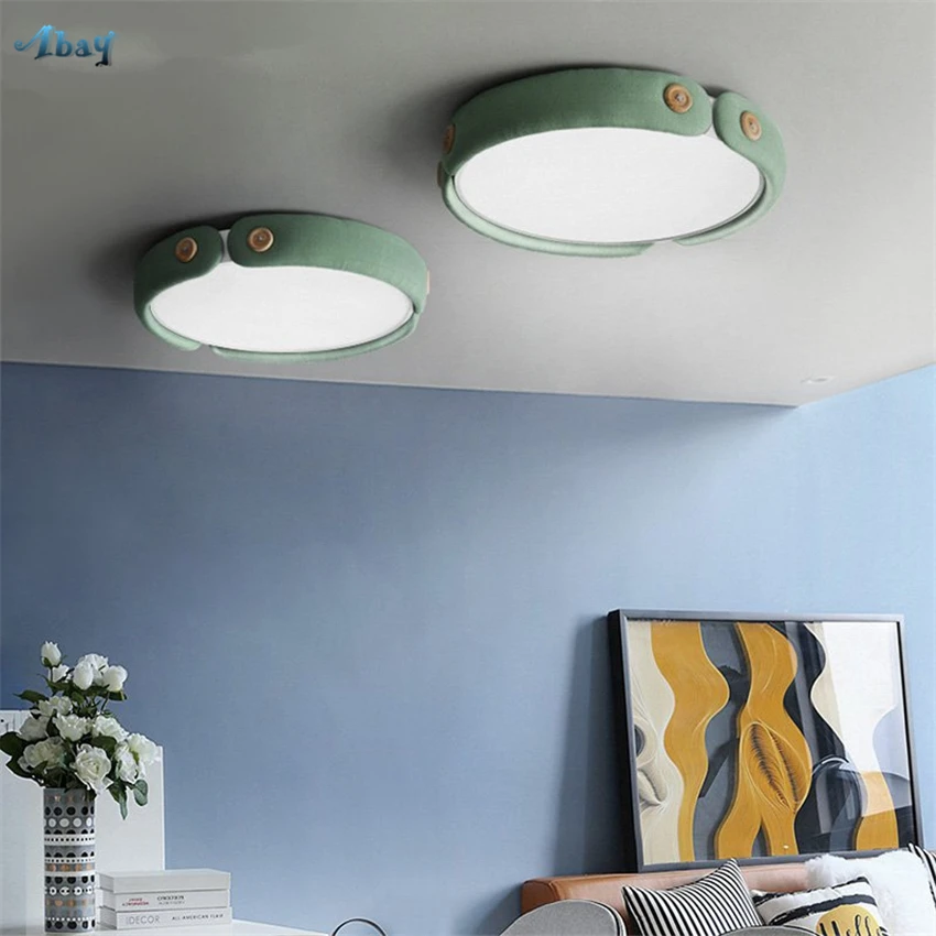 Designer Nordic Circular Fabric Ceiling Lights Living Room Modern Bedroom Round Sofa Kitchen Lamps Lighting De Fixtures | Лампы и