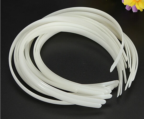

2pcs/lot White Fashion Plain Lady Plastic Hair Band Headband No Teeth Hair DIY Tool