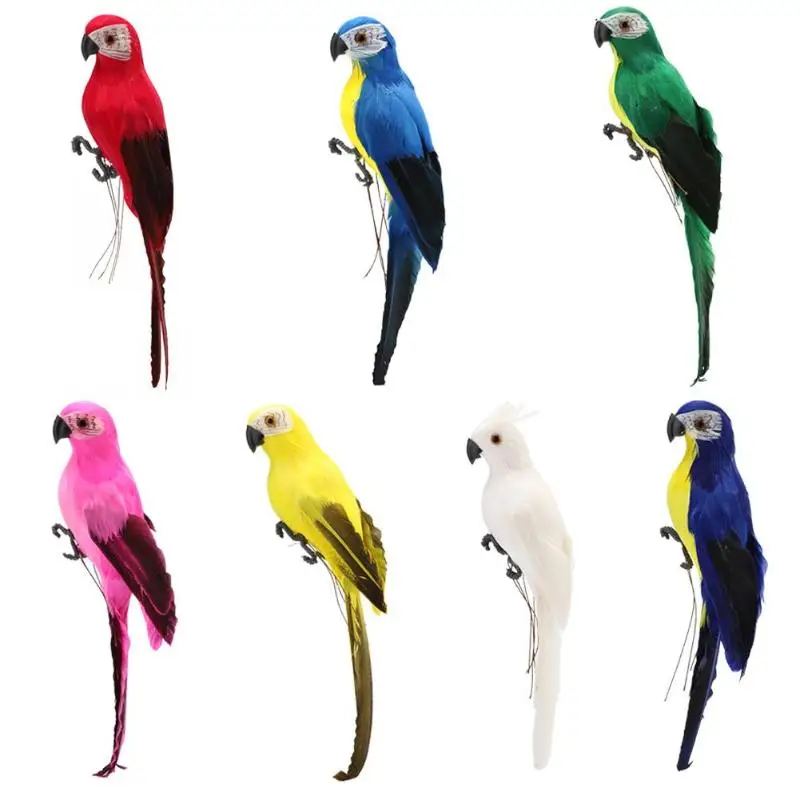 

Creative Foam Feather Artificial Parrot Imitation Bird Model Home Ornament Weeding Gift Party Garden Yard Tree decorations