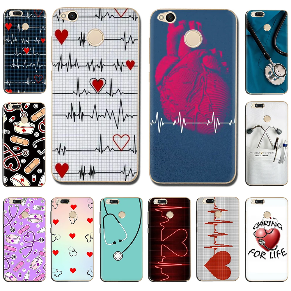 

Nurse Medical Medicine Health Heart Hard Phone Case for Xiaomi Mi 8 A2 Lite 5 5S 6 8SE 9 9SE A1 Mix 2s Max 3 F1 CC9e A3 9T Pro