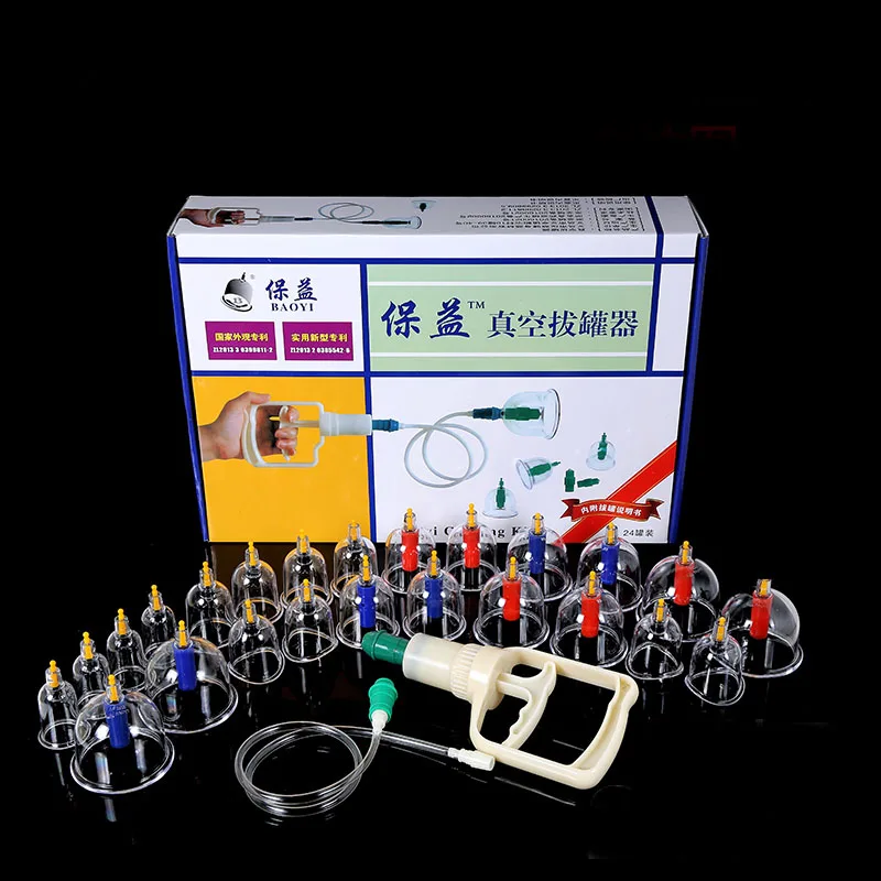 24 Cups Vacuum Cupping Sets Home Care Medical Thickened Apparatus Traditional Chinese