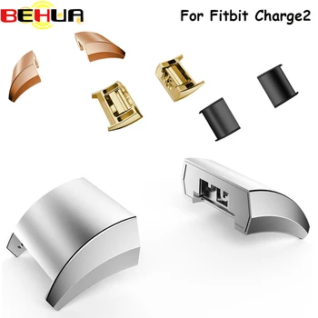 

Silver Black Gold Rose Purple Stainless Steel Adapter Connector For Fitbit Charge 2 Watch Band Strap Bracelet for Fitbit Charge2