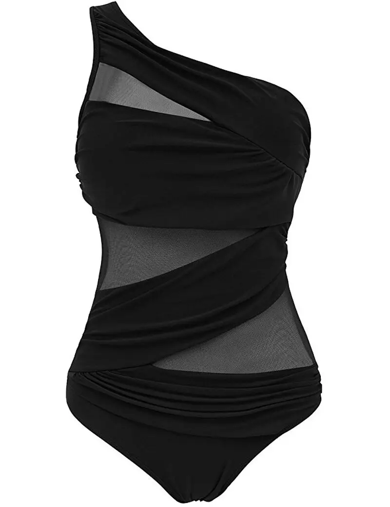 

Fashion Women Sexy One Piece Solid Swimsuit Swimwear Plus Size Padded Monokini Bikini Bathing Beach