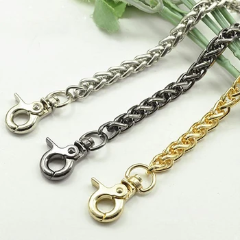 

60cm, 100cm-140cm Long Gold, Silver, Gun Black 8mm Metal Replacement Chain Shoulder Straps for Small Handbag Bag Purse Handles