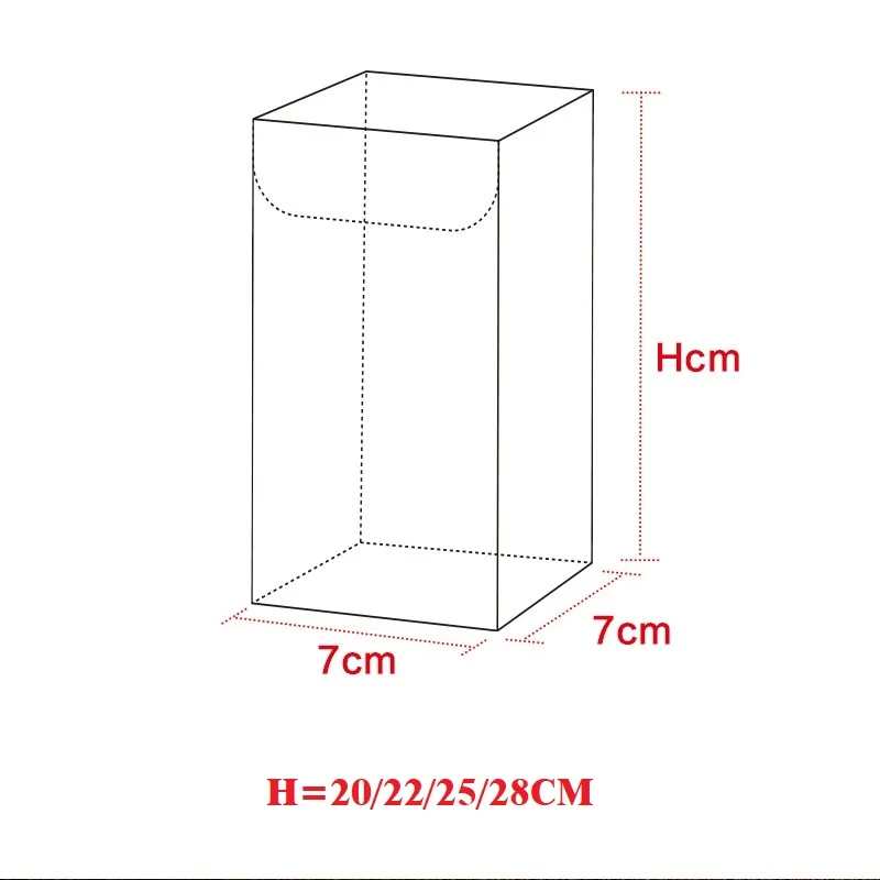 77H cm SquareTransparent Waterproof Clear PCV Candy Boxes Wedding Favor Gift Box Party Chocolate Boxes Event&Party Supplies (2)