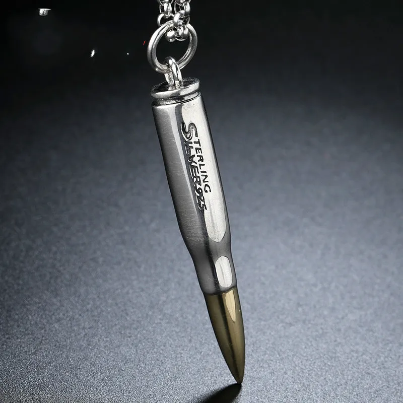 

Infantry Bullet Silver Pendant 925 Thai Silver Men's Pendant