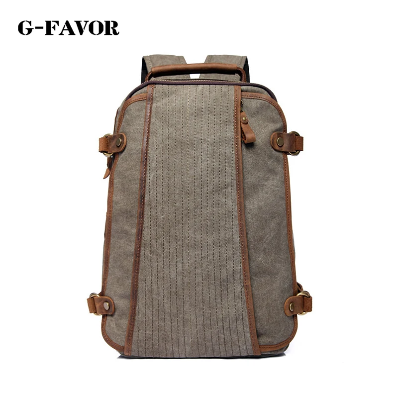 High Quality Men Backpack Zipper Solid Men's Travel Bags Canvas Bag mochila masculina bolsa school bags