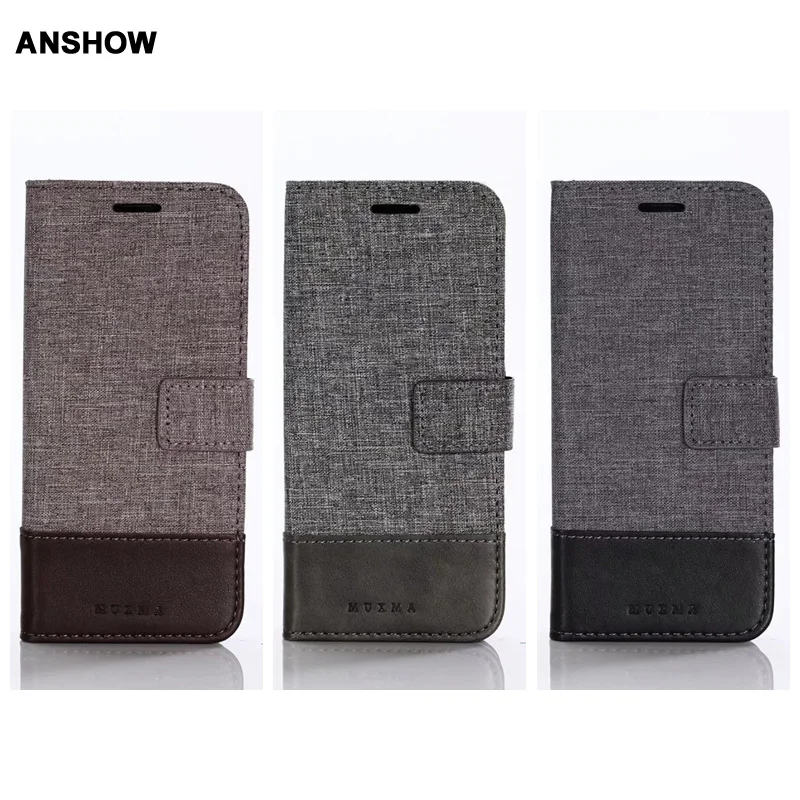 Retro Jean Cow Wallet Leather Case For Iphone XR XS MAX X 8 7 Plus 6 Galaxy S10 S10e Cloth Dual Flip Cover 50pcs | Мобильные
