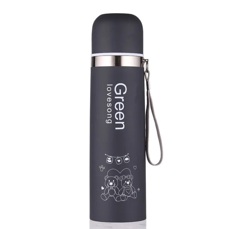 Best Women 500ml stainless steel vacuum flask insulated coffee cup office tea cup thermal thermocup thermos bottle for hot water gift