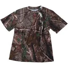 Новая уличная охотничья камуфляжная Футболка Мужская дышащая армейская тактическая Боевая футболка Военная сухая Спортивная камуфляжная походная футболка