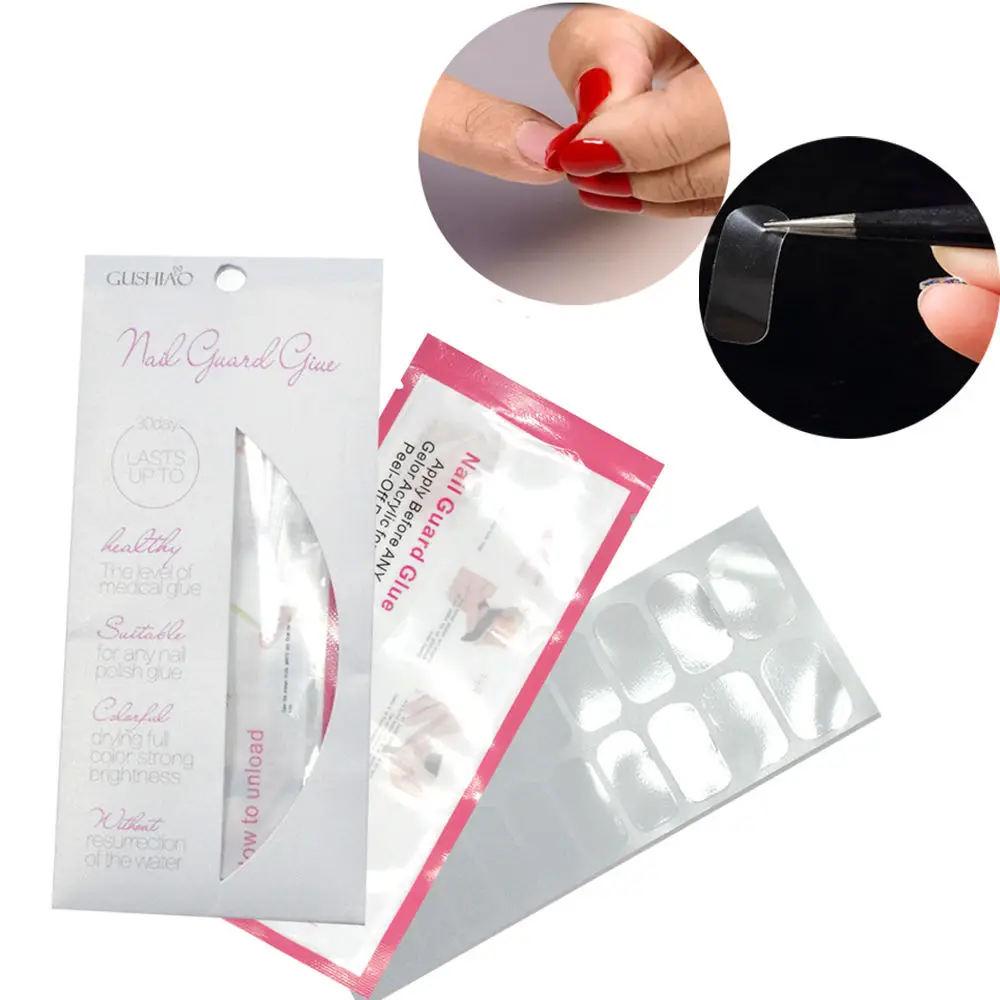 Buy 2 Sheets Nail Glue UV Gel Polish Protective Layer