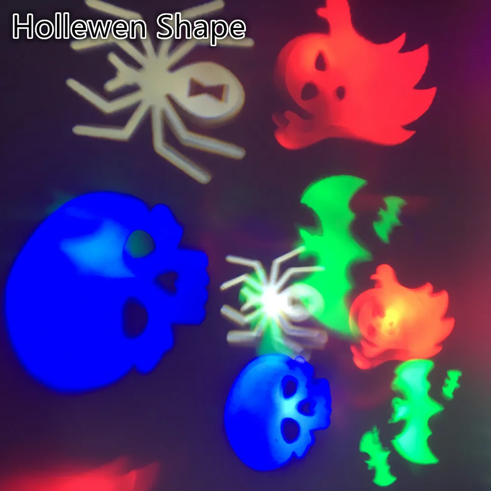 christmas lighting decoration LED Snowflake Projector 3W 4 Pattern Lens Halloween Lighting DJ KTV Bar Rotating Stage Light Bulb