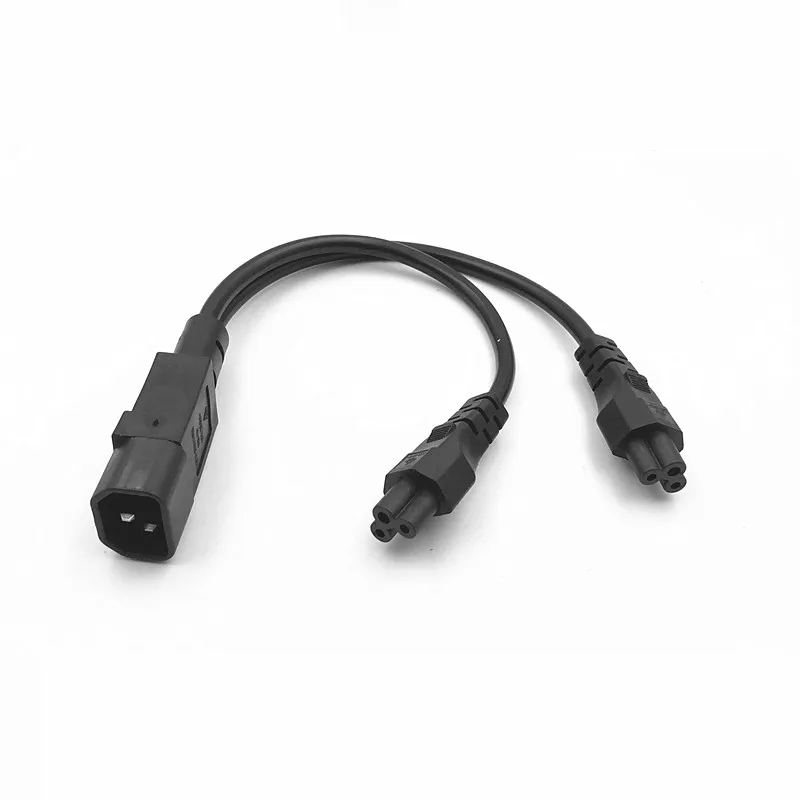 

Wholesale 1pcs Single C14 to Dual C5 Short Power Y Type Splitter Adapter Cable Cord
