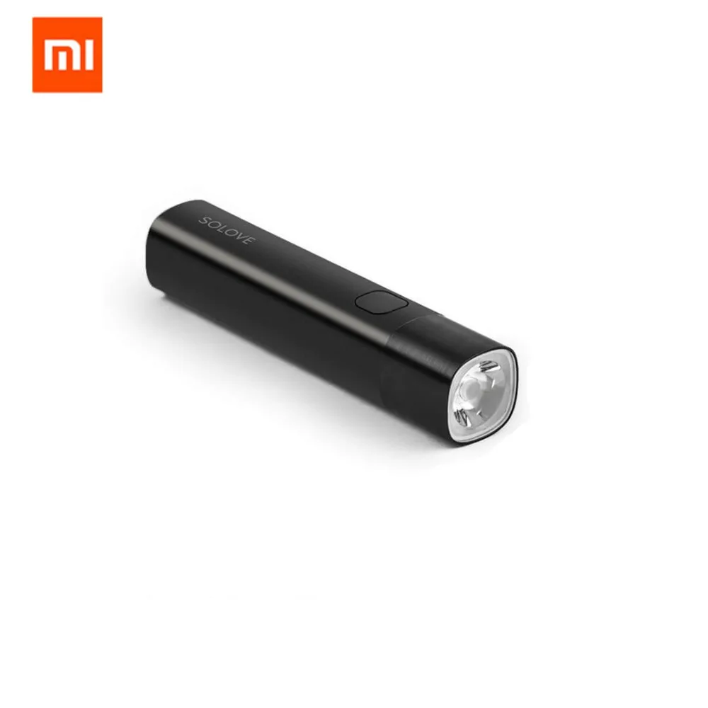 MI Mijia SOLOVE X3 USB Перезаряжаемый яркий EDC фонарик 3000 мАч Внешний аккумулятор портативный мини светодиодный фонарь для наружного велосипеда