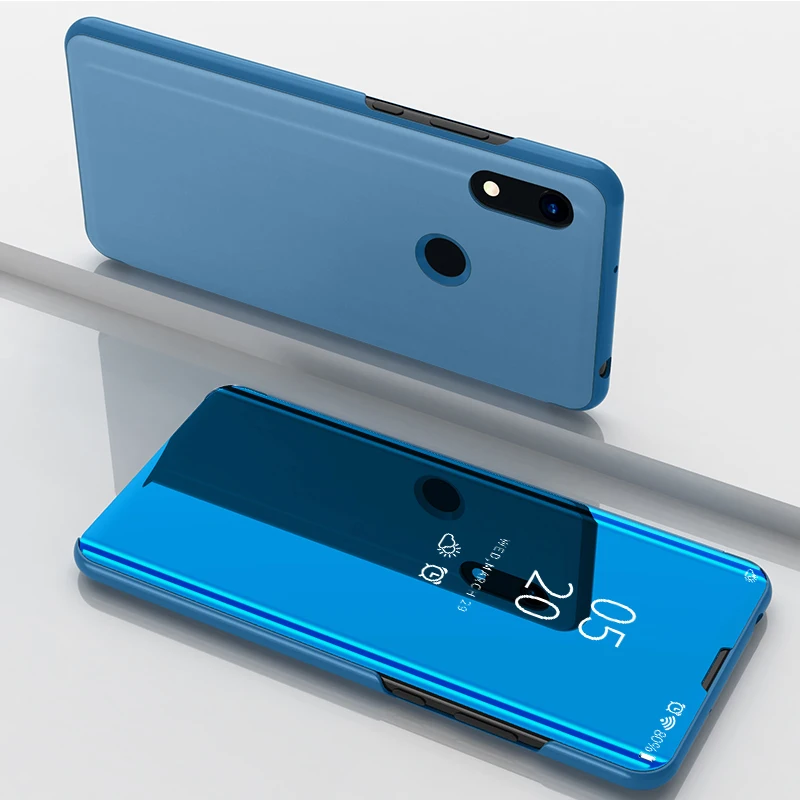 

For Huawei Honor 8A Case Luxury Smart Mirror View Leather Flip Shell Stand Case For Huawei Honor 8A Cover Phone Shell Coque