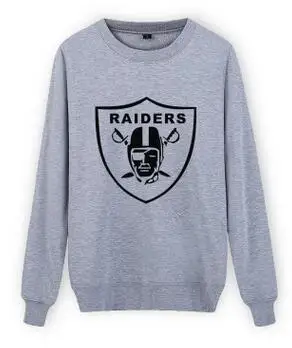 2017 RAIDERS Men&#039;s Oakland Raiders Hoodie Autumn Winter Cotton O Neck Fleece Pullover Long