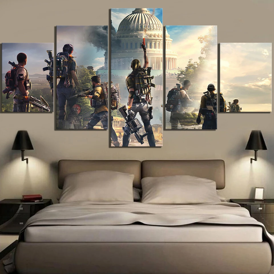 Модульные картины на холсте настенное искусство Tom Clancy'S The Division 2 с принтом
