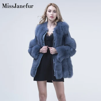 

Real fox fur coat Hot fashion long leather overcoat Wholesale fur women fox fur coat real fox fur ladies winter coat