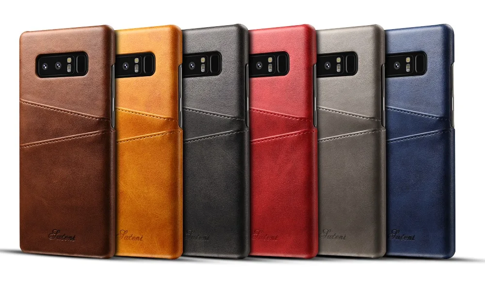 

Luxury Phone Cover For Samsung Galaxy Note 8 Cases Waterproof Anti-knock Protection Cover With Card Pocket Business Essential