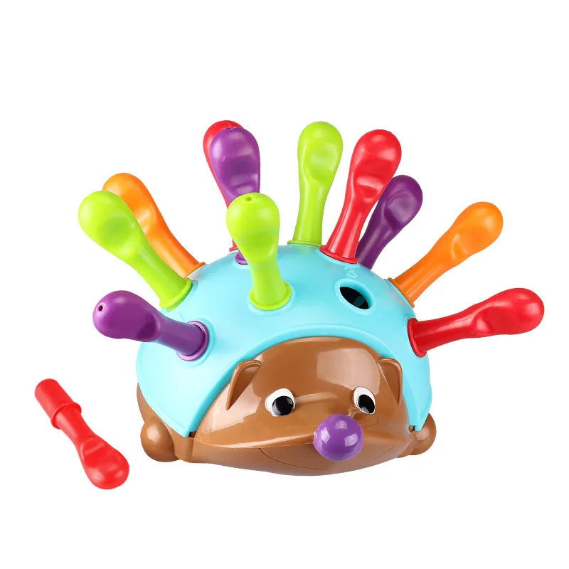 

DIY Inserted Hedgehog Toy Colorful Spike Hedgehog Blocks Toy Cartoon Assemble Blocks Toy Children Early Childhood Education Toy