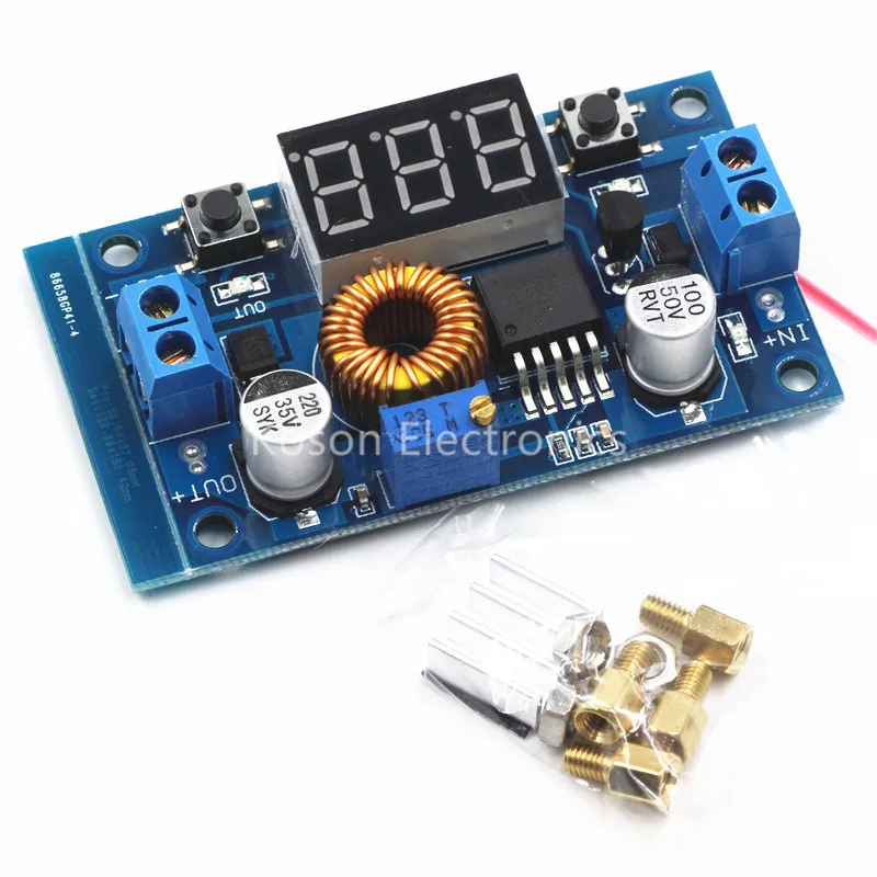 

5A 75W XL4015 DC-DC Converter Adjustable Step-Down Module 4.0-38V to 1.25V-36V DIY Adjustable Power Supply