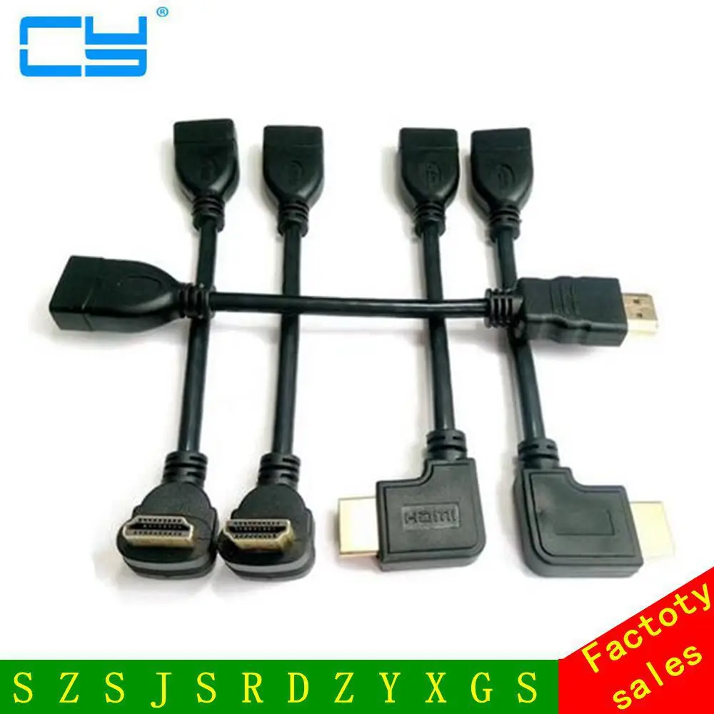 0 1 м 90 градусов прямоугольный высокоскоростной HDMI штекер гнездо кабель V1.4 для