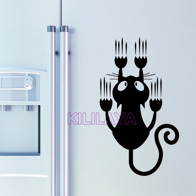 cat kitten funny vinyl wall stickers for fridge cars laptop wall