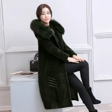 2018 New Hot Sale Woman Wool Coat High Quality Winter Jacket Women Slim Woolen Long Cashmere Coat Cardigan Jackets Elegant Blend