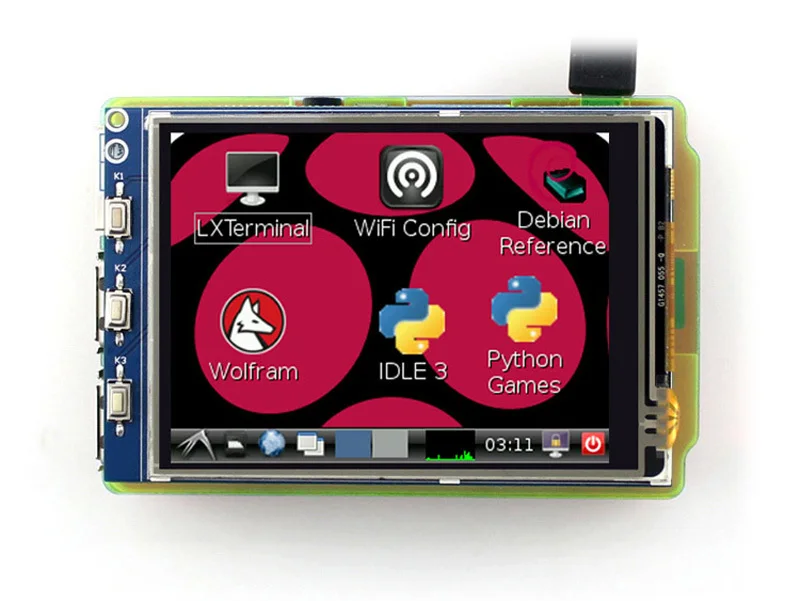 Raspberry Pi сенсорный ЖК экран 3 2 дюйма 320*240 для A +/B +/Pi2 B/Pi3 B /4B|lcd pink screen|lcd screen filmlcd factory |