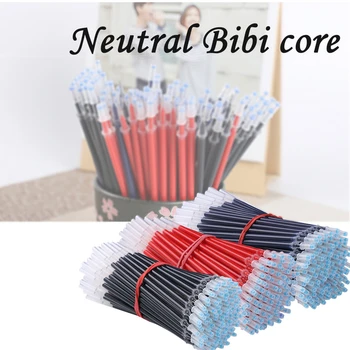

20/100Pcs Office Gel Pen School Office Supplies Bullet 0.5mm Neutral Pen Refills Gel Pen Refill Replacement Stationary Store