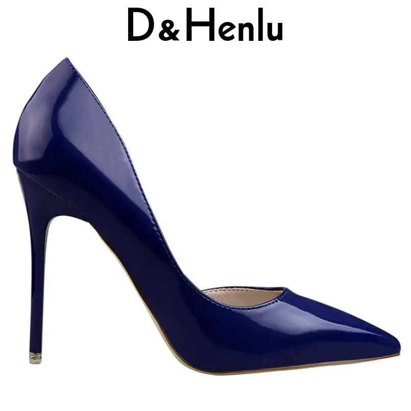 {D&Henlu} Brand Shoes Woman Women Pumps Sexy Two Piece Patent Leather High Heels Women's Work Shoes sapatos femininos de salto allbitefo hot sale patent leather high heels platform women pumps high heel shoes women shoes spring shoes sapatos femininos