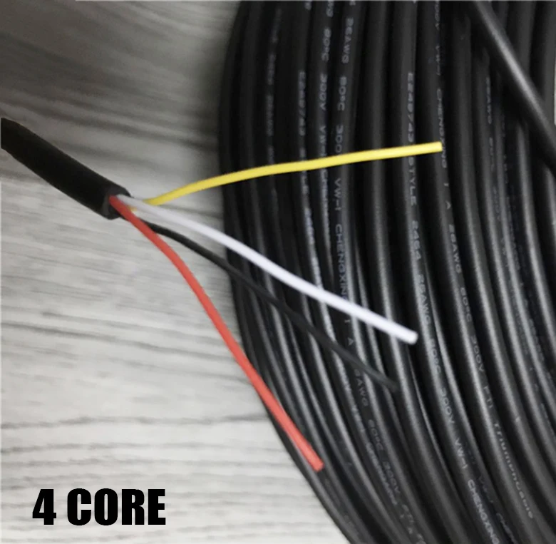 10 Meters Sheath Wire 26AWG Tin-plated Oxygen-free Copper Cable 2 core 3 core 4 5 6 7 8 9 10 core Power Signal Charging Line     (3)