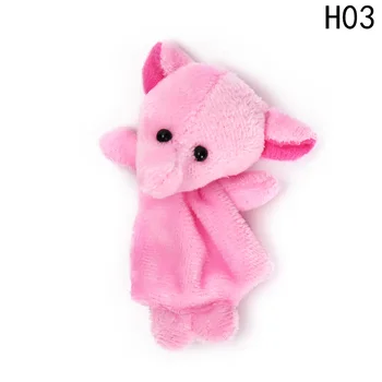 

1pcs Hot sale Cartoon Animal Finger Puppet Plush Toys Children Favor Dolls 10 colors