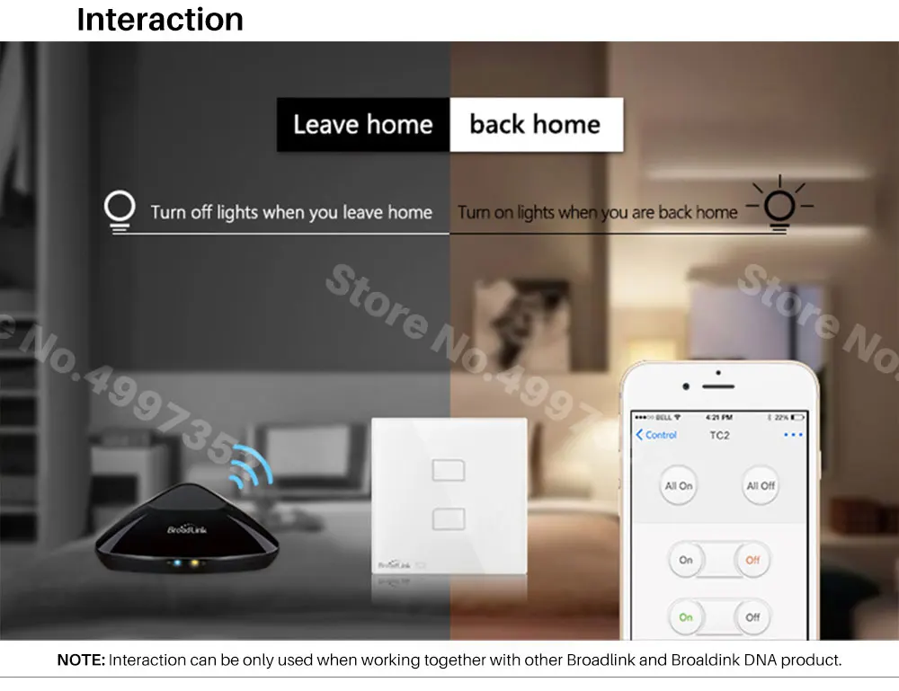 Broadlink TC2 ЕС WiFi переключатель Сенсорная панель Великобритания ЕС стандартный настенный светильник переключатель приложение управление IOS Android телефон умный дом автоматизация